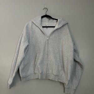 SKIMS Light Gray Fleece Hoodie XL